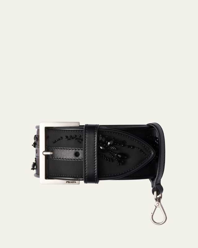 Buckle Embroidered Re-Nylon Wrist Strap
